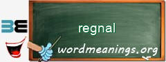 WordMeaning blackboard for regnal